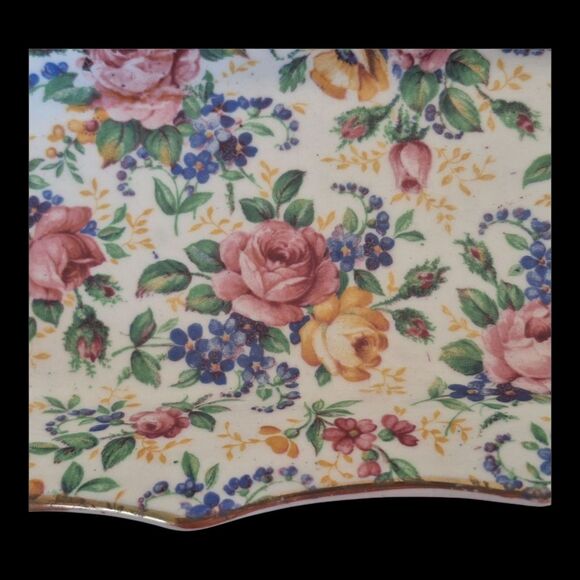 James Kent Rosalynde Chintz Mini Tray Butter Server Bone Dish Trinket Holder - Picture 4 of 15